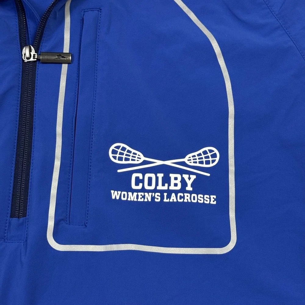 Tommy‎ Bahama Colby Lacrosse Jacket Womens XL Blue NCAA Quarter Zip Pullover